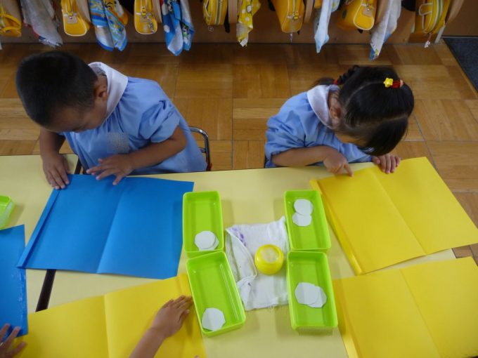 七五三の袋作り 年少 神奈川県相模原市 みずほ幼稚園