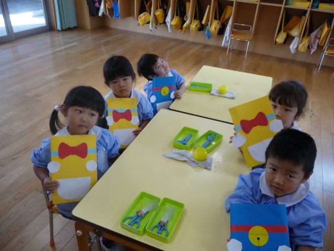 七五三の袋作り 年少 神奈川県相模原市 みずほ幼稚園